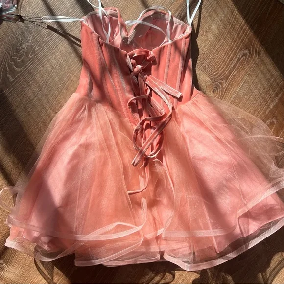 NWT Alyce Paris Kalani Hilliker Dusty Rose Pink Strapless Formal Dress Sz 8 - Picture 4 of 4